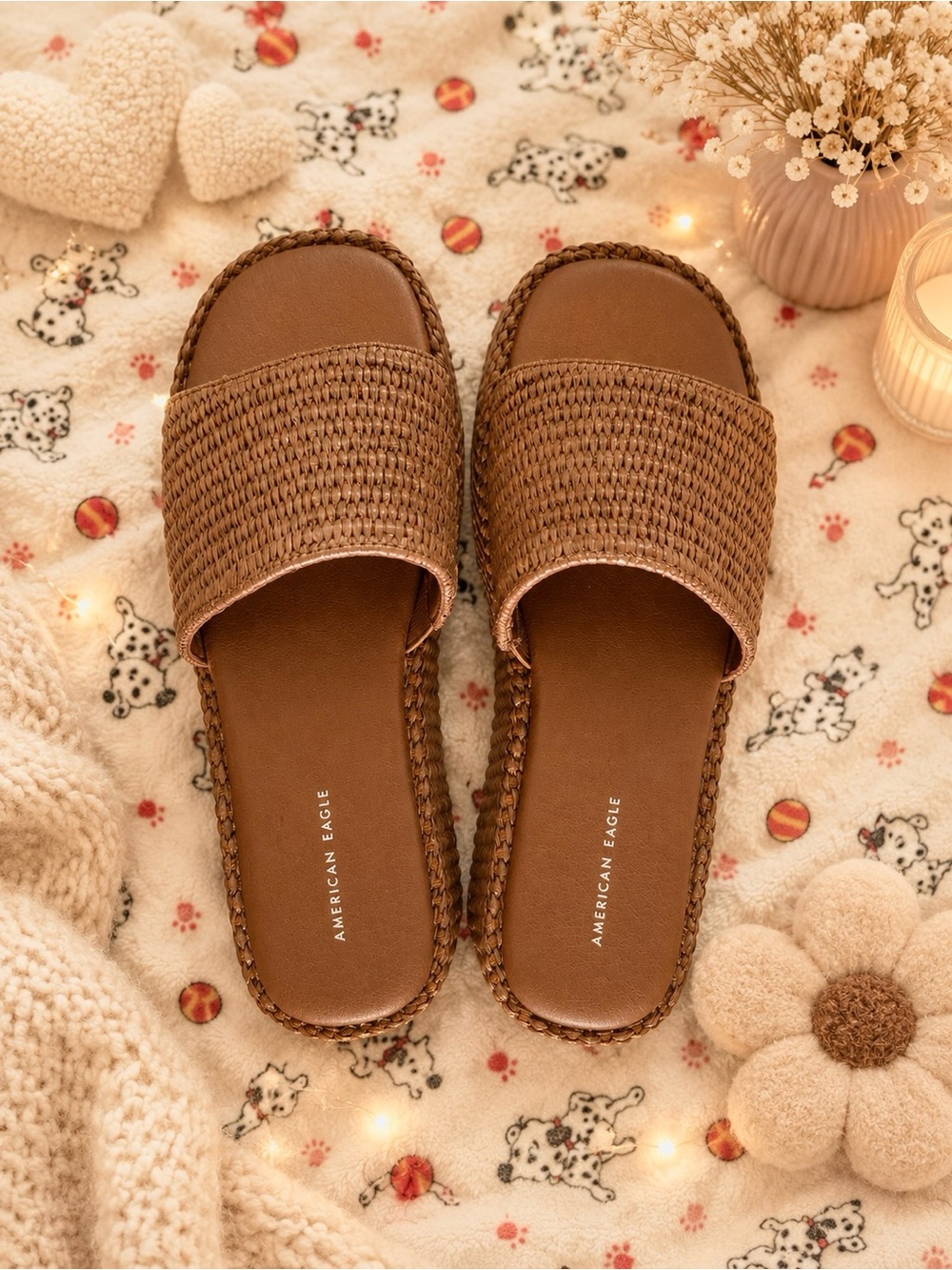 American Eagle Outfitters Woven Slide Sandals - Brown - Picture 2 of 3